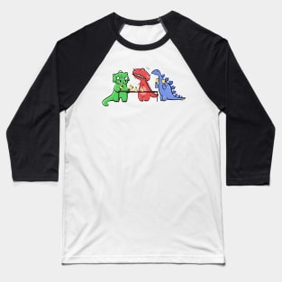 Dinosaur Handbell Practice Baseball T-Shirt